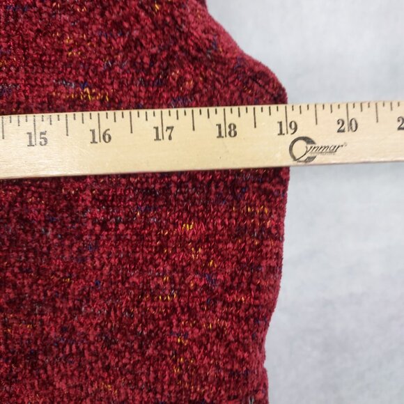 Habitat Sweater Women's Small Confetti Swing Pullover Red Fleck Knit Roll Hem - Picture 12 of 12